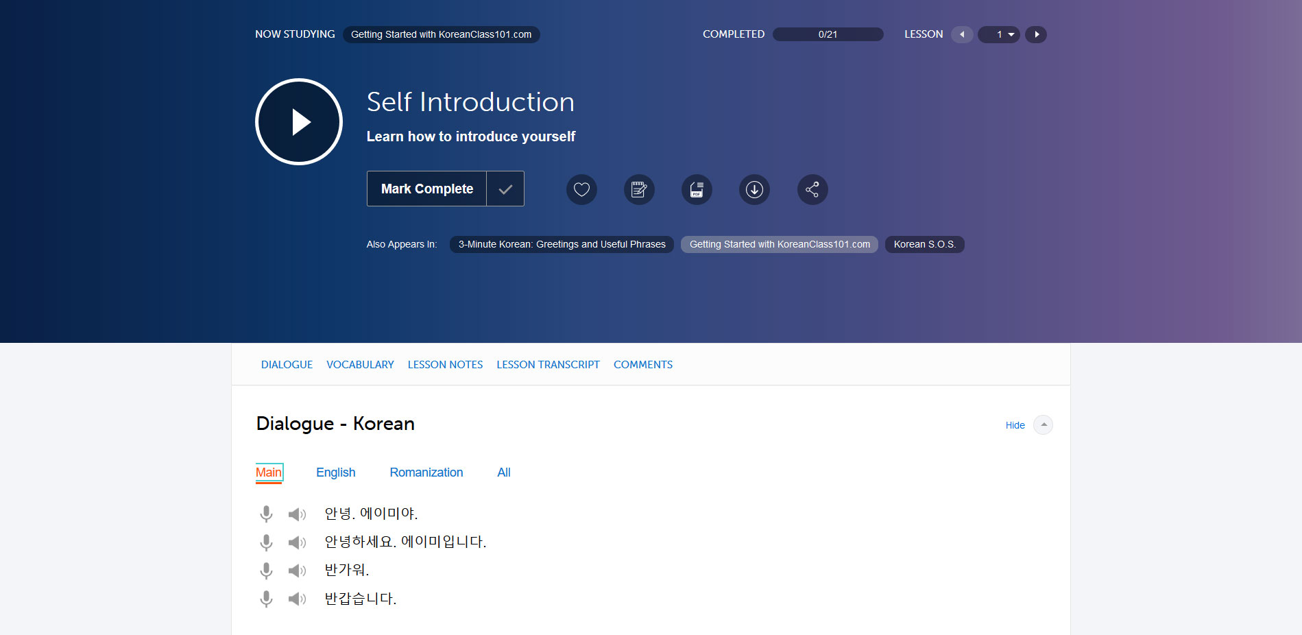 Learn korean Online